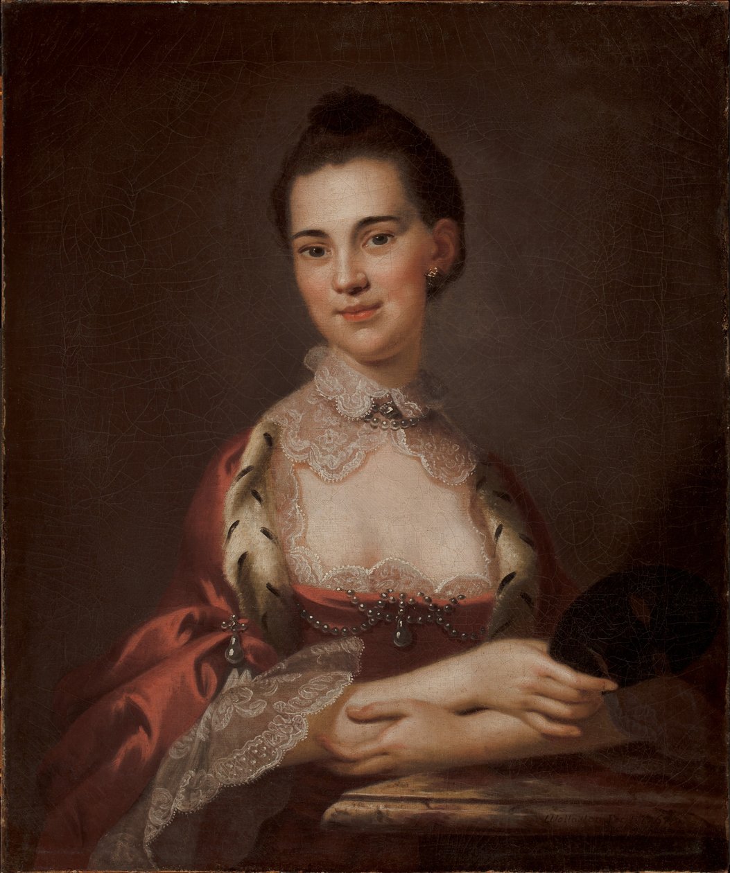 Portræt af Anne Gibbes, Mrs Edward Thomas, 1767 af John Wollaston