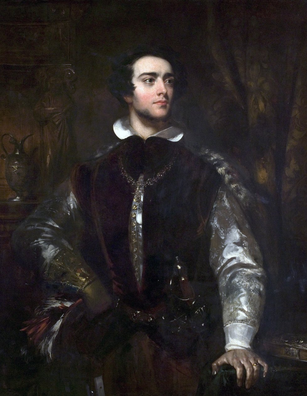 En gentleman i et Elizabethansk kostume, ca. 1850 af John Wood