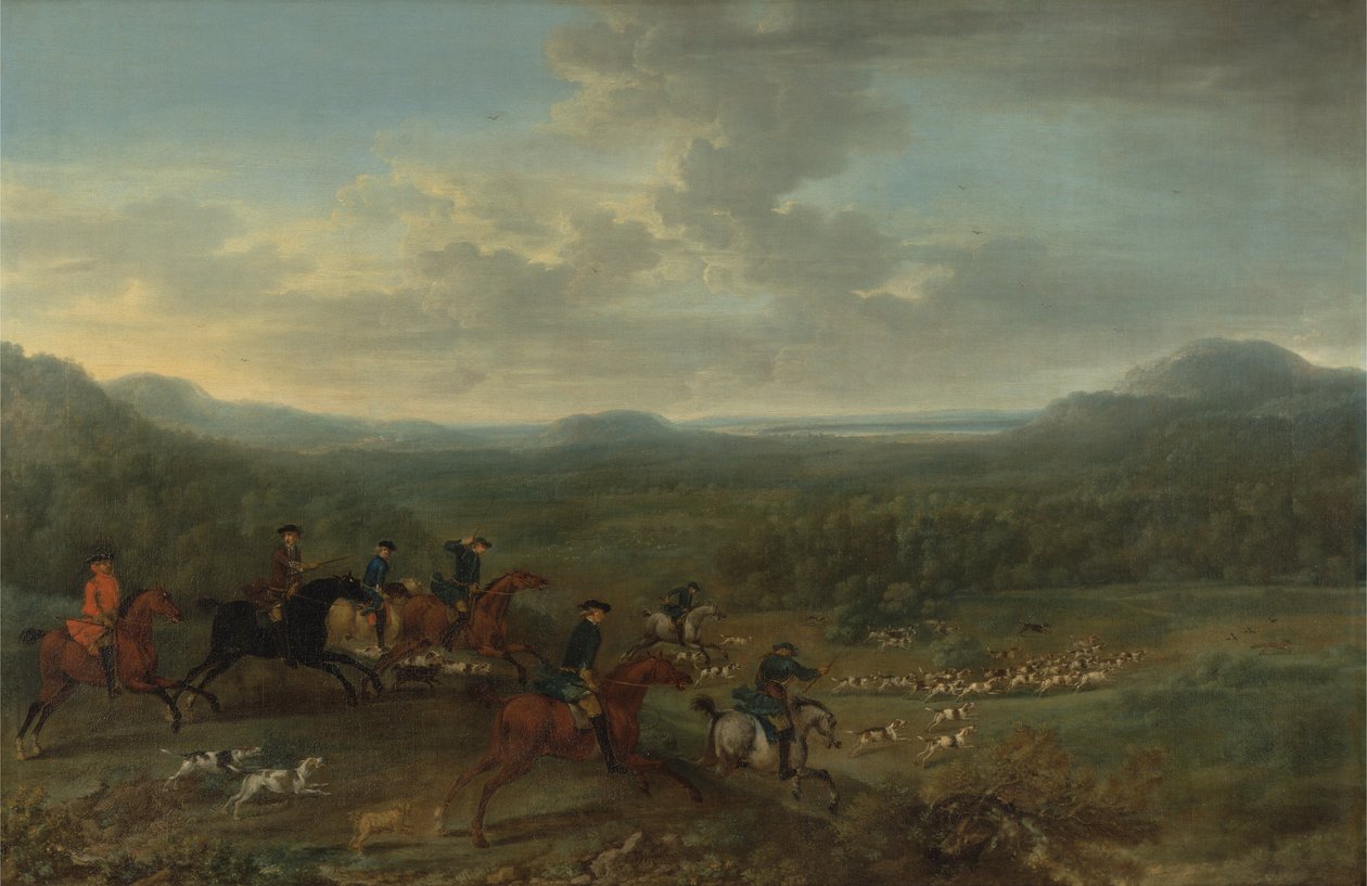 En rævejagt, ca. 1730-40 af John Wootton