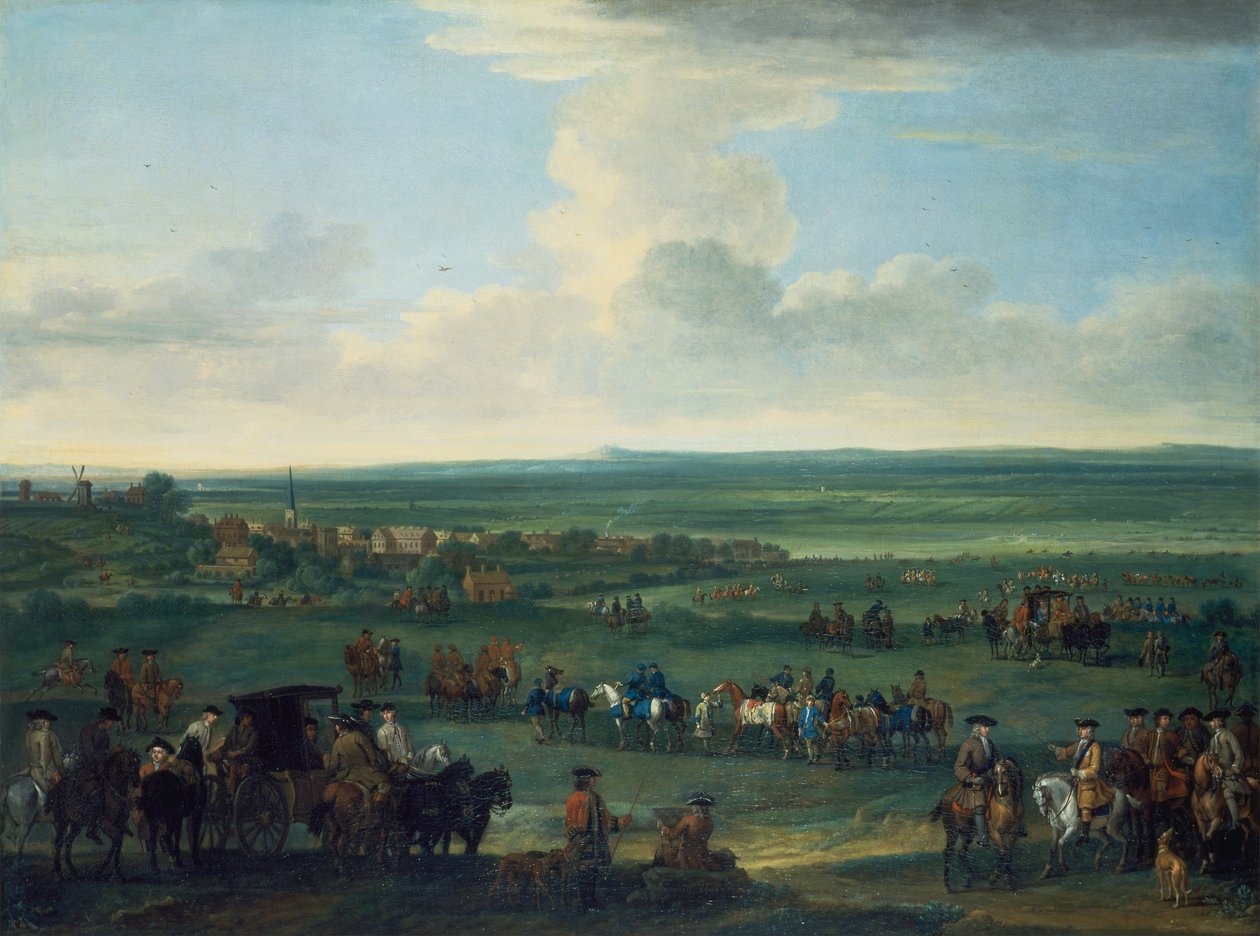 George I på Newmarket, 4. eller 5. oktober 1717 af John Wootton