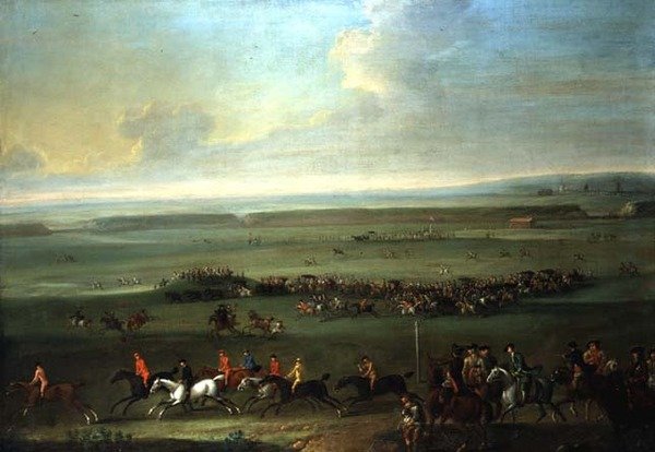 Startposten i Newmarket af John Wootton