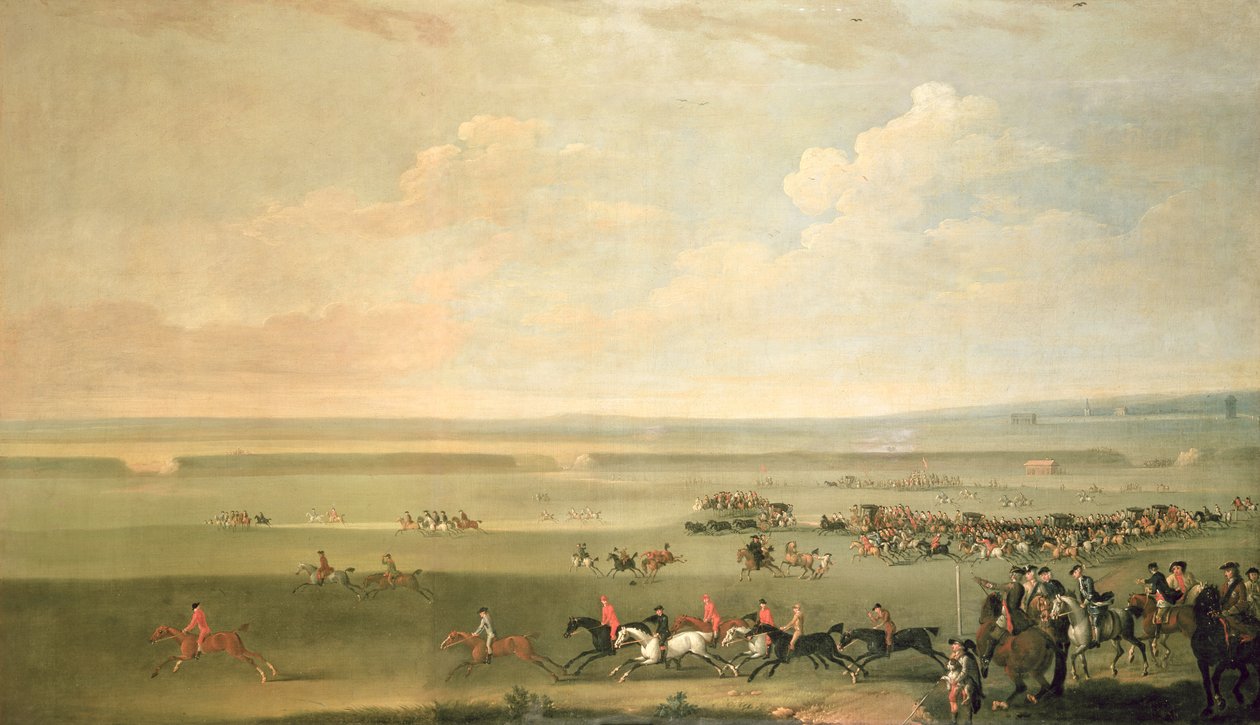 Startposten på Newmarket af John Wootton