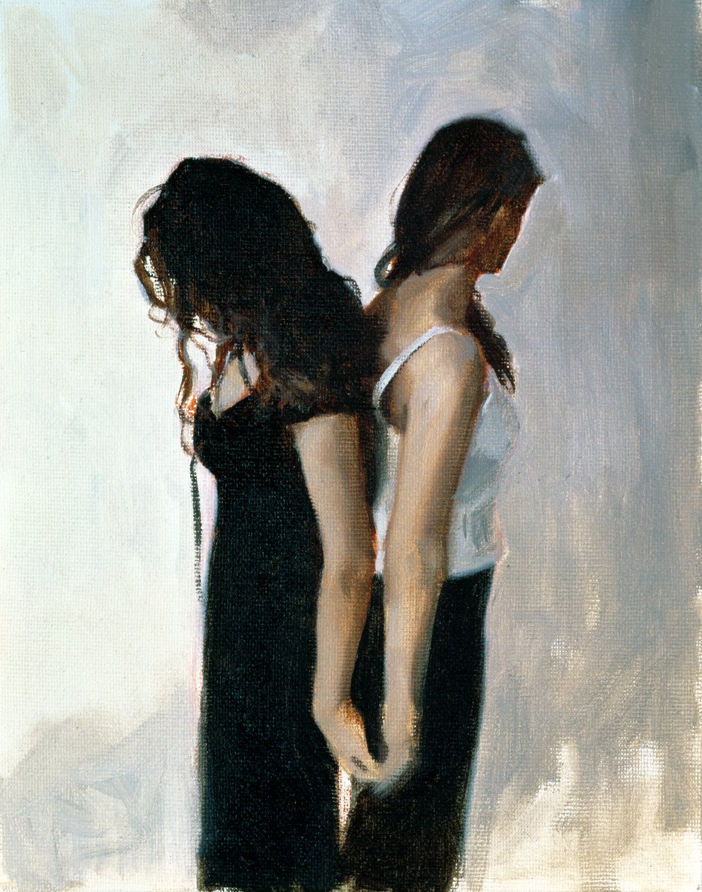 Back to Back (olie på lærredsplade) af John Worthington