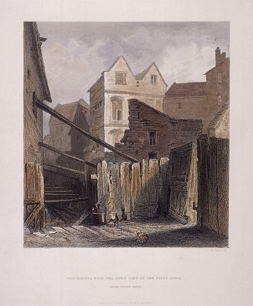 Fleet River, London, 1851 af John Wykeham Archer