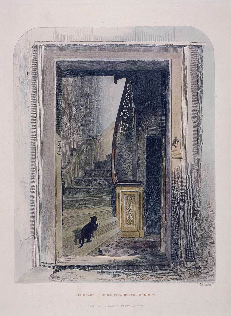 Southampton House, Chancery Lane, London, 1851 af John Wykeham Archer