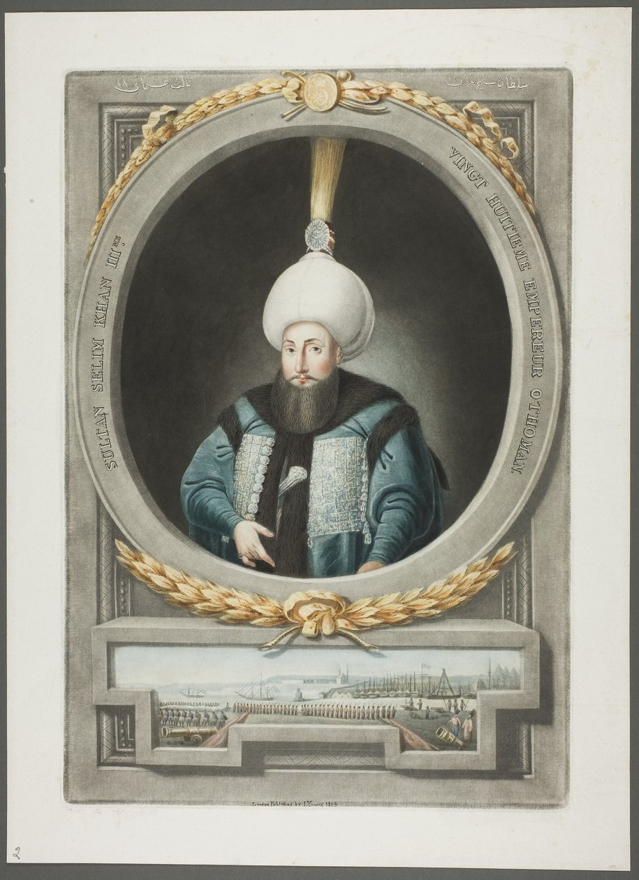 Selim Kahn III, fra Portraits of the Emperors of Turkey (Portrætter af Tyrkiets kejsere) af John Young