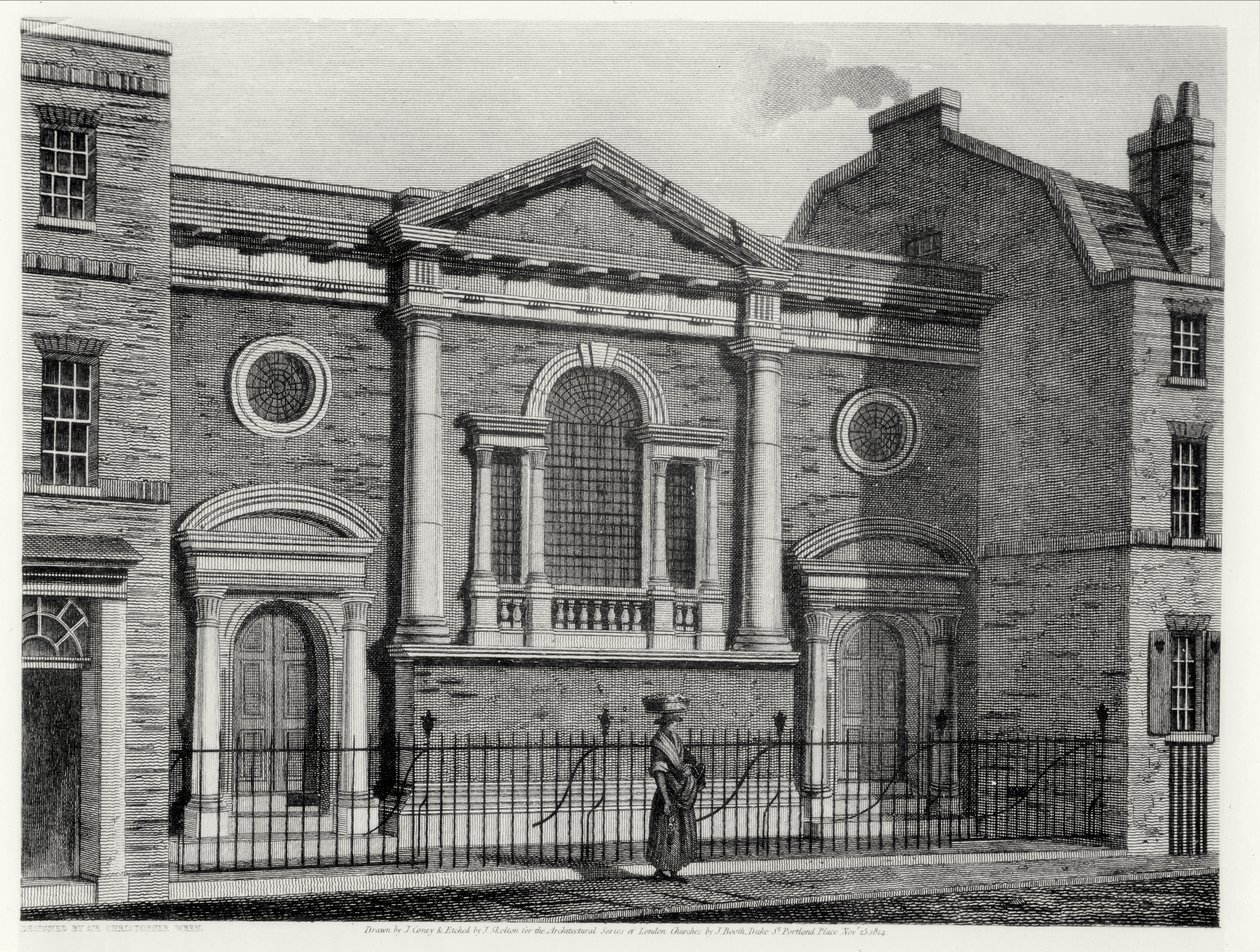 Church of St. Alphage, ætset af J. Skelton for Architectural Series of London Churches, pub. af J. Booth, 1814 af John after Coney