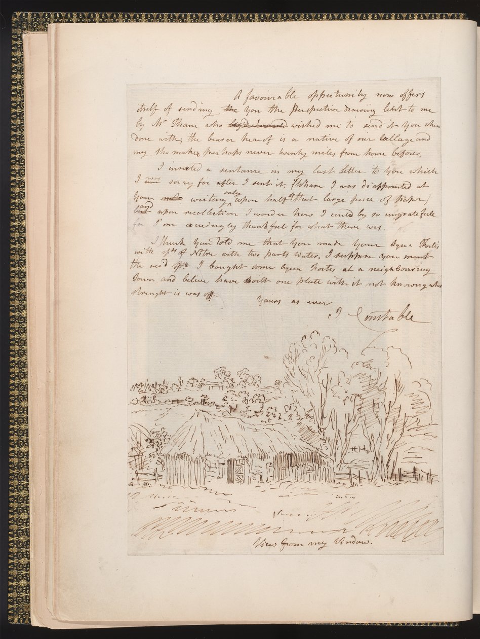 Autografbrev fra John Constable til John Thomas Smith, fra Memoirs of the Life of John Constable, af Charles Robert Leslie, trykt af James Carpenter, 1843 af John Constable