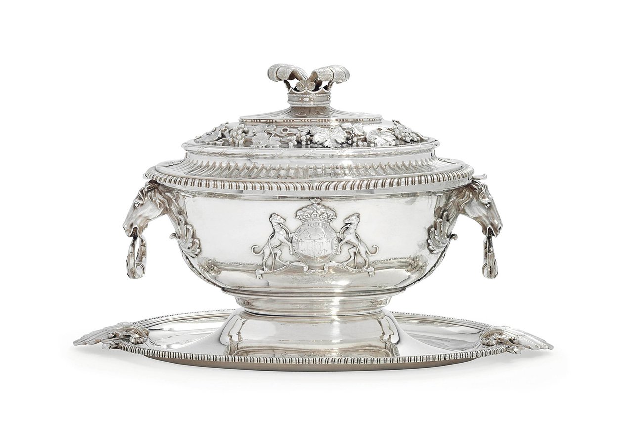 George III suppeterrin, låg, stativ og for af John and Wakelin Edward (c.1716–84) Parker