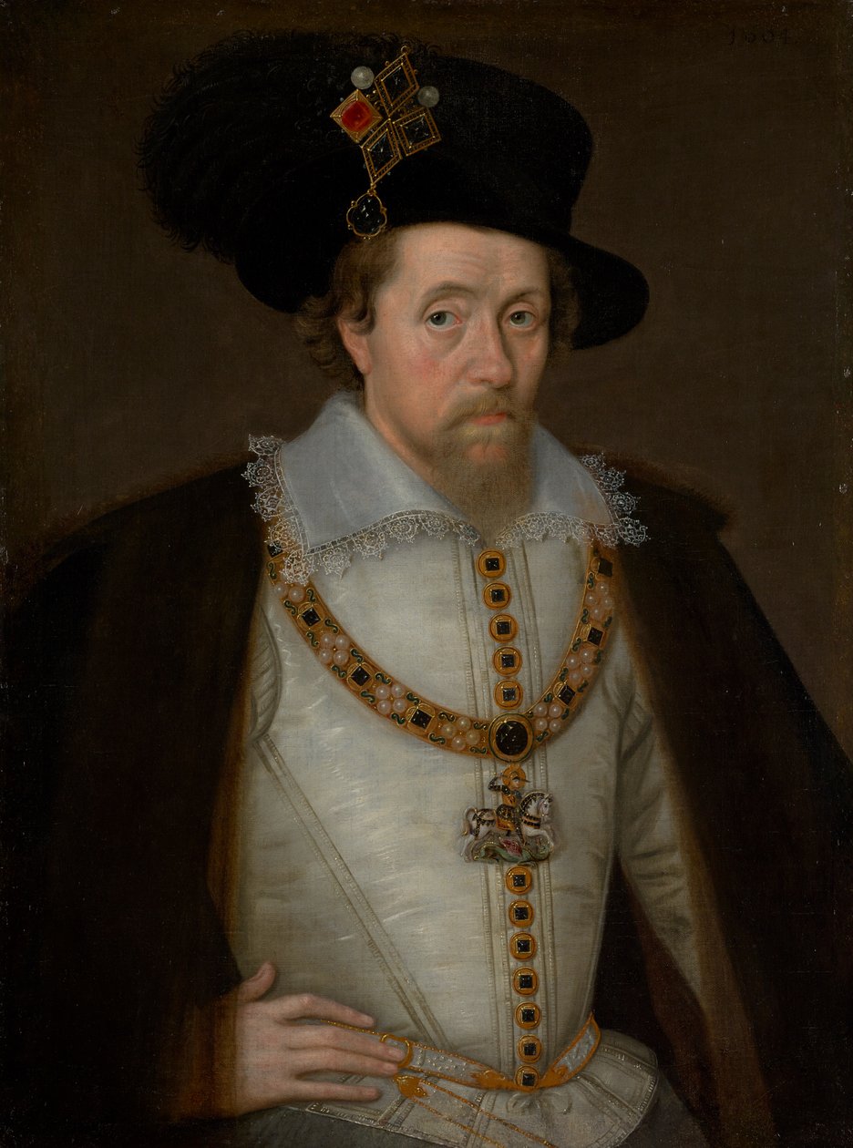 James VI and I, 1566 - 1625. King of Scotland 1567 - 1625. King of England and Ireland 1603 - 1625 af John de Critz