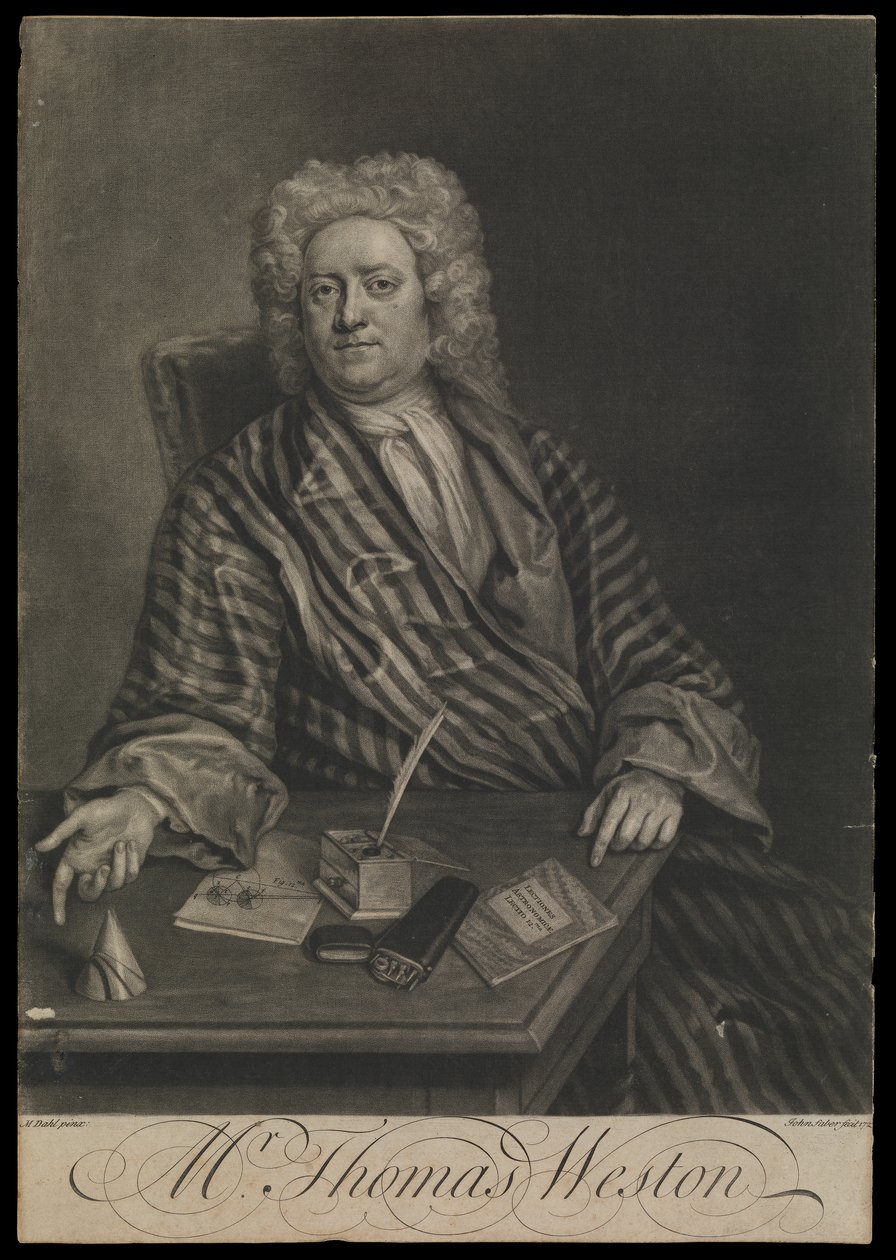 Thomas Weston, ca. 1725 (kobberstik, mezzotinte) af John the younger Faber