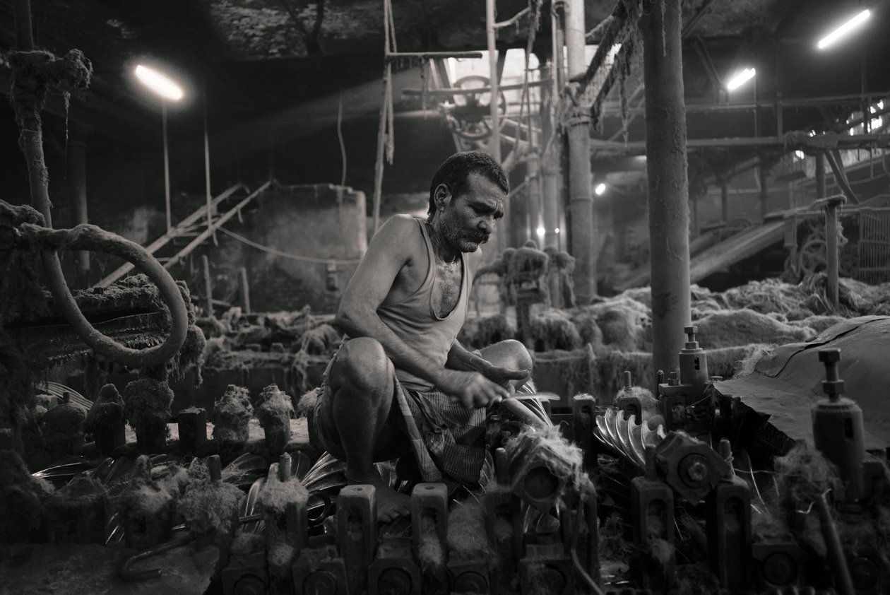 Jutefabrik, Kolkata, Indien, 2017 (foto) af Jon Nicholson