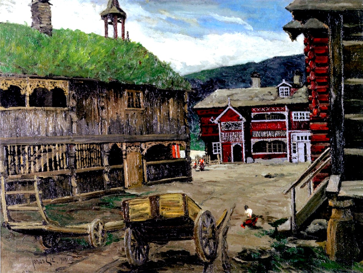 En norsk landsby, 1909 af Jonas Lie