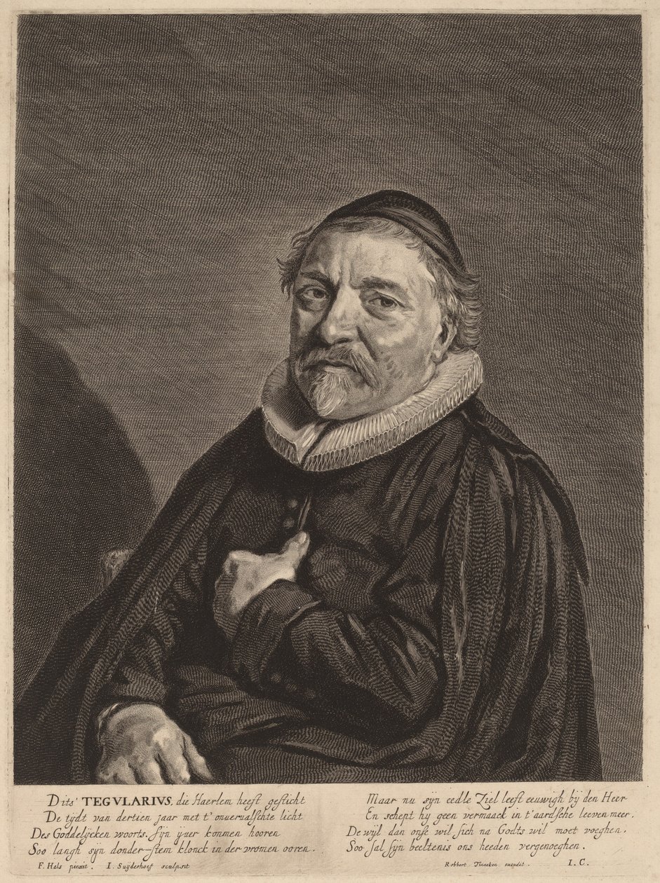 Adriaen Tegularius af Jonas Suyderhoff after Frans Hals