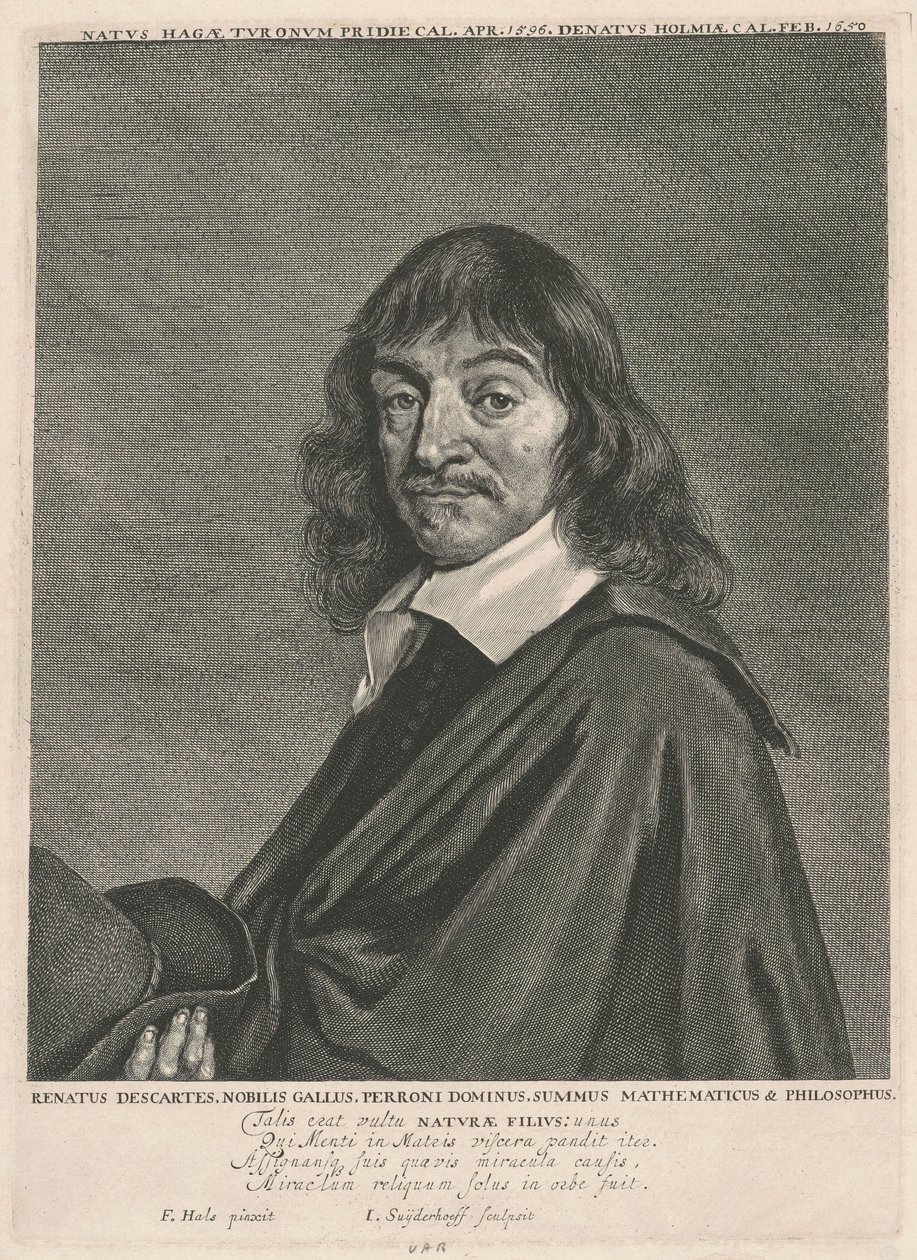 René Descartes af Jonas Suyderhoff, after Frans Hals