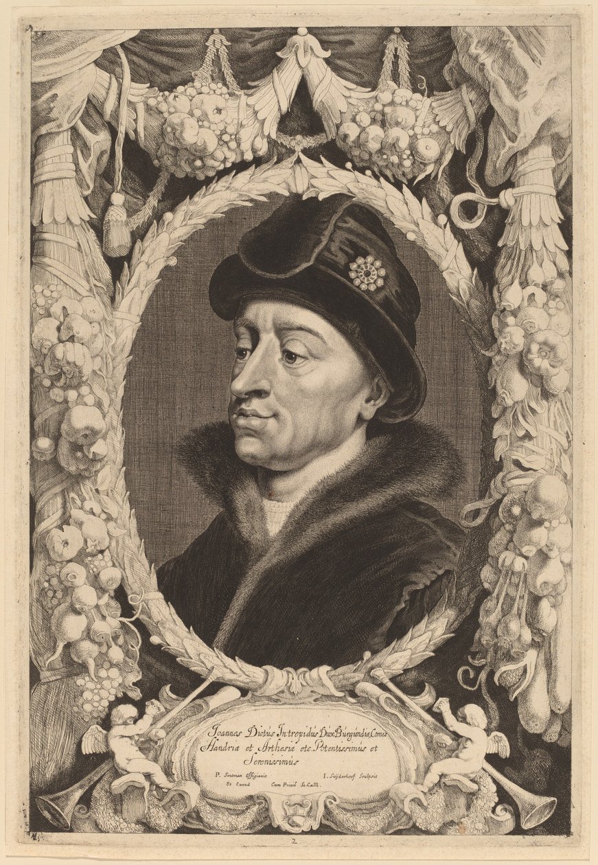 Johannes den frygtløse, hertug af Bourgogne af Jonas Suyderhoff after Pieter Claesz Soutman