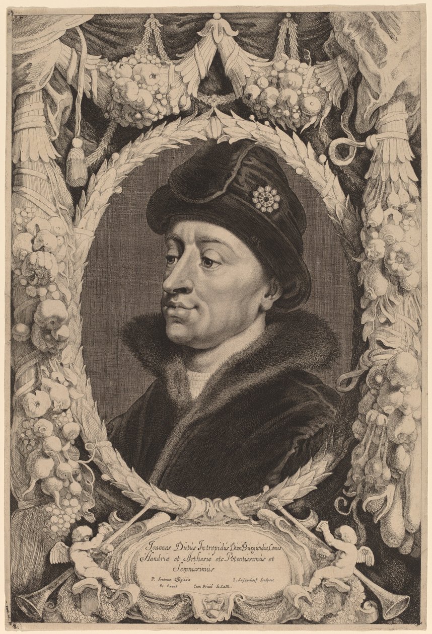 Johannes den frygtløse, hertug af Bourgogne af Jonas Suyderhoff after Pieter Claesz Soutman