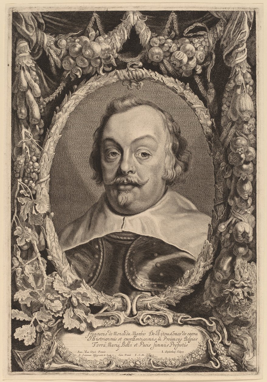 Franciscus de Moncada af Jonas Suyderhoff after Sir Anthony van Dyck
