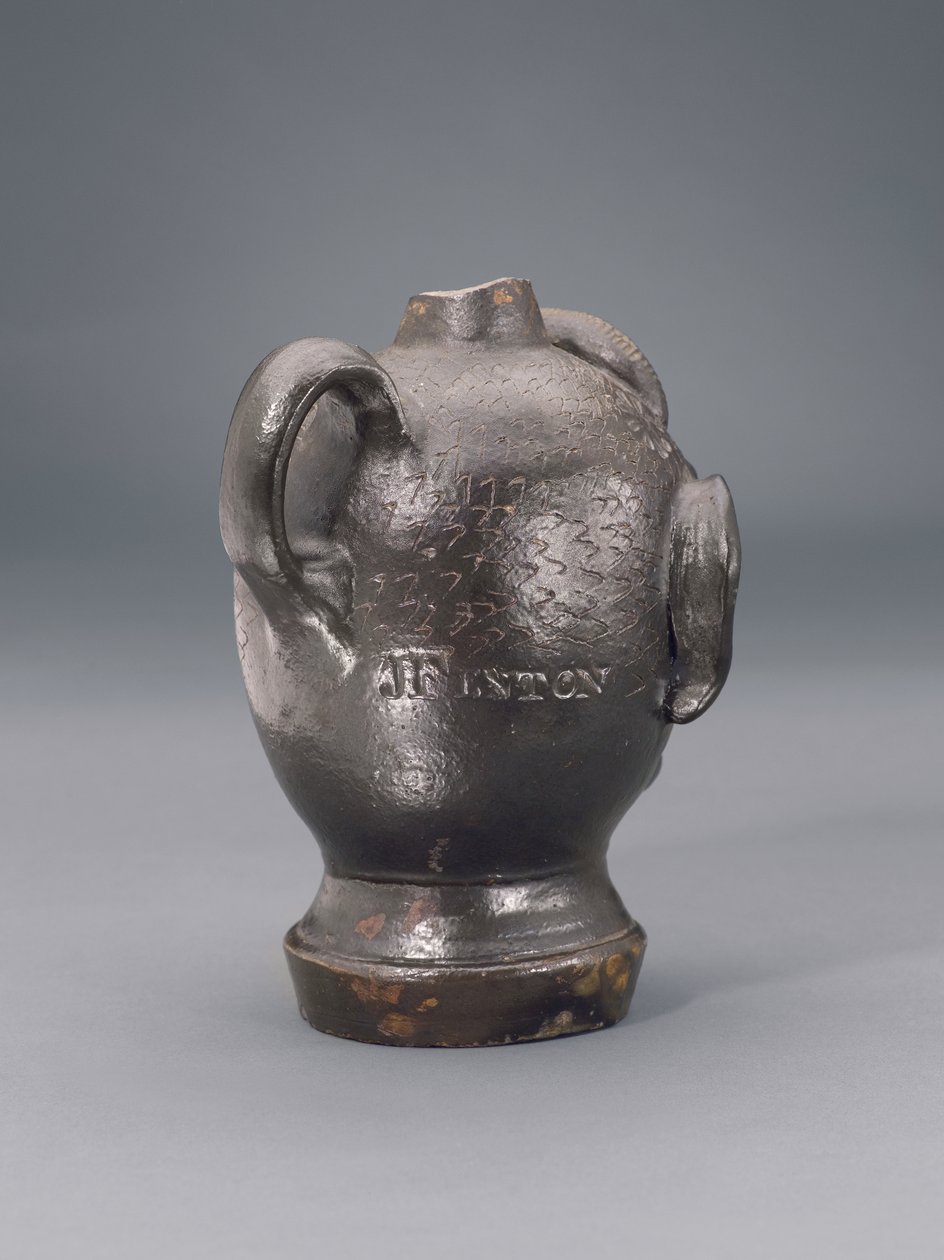 Kande (i form af et menneskehoved),1810-1840 (stentøj) af Jonathan Fenton