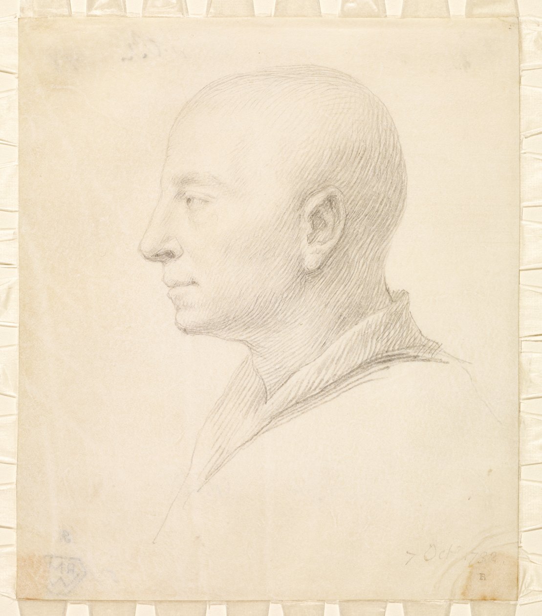Selvportræt i profil, 7. oktober 1732 af Jonathan Richardson