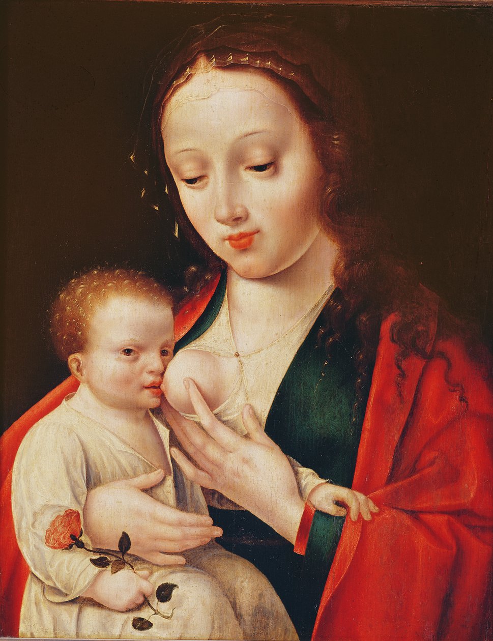 Jomfruen, der ammer Kristusbarnet af Joos van Cleve