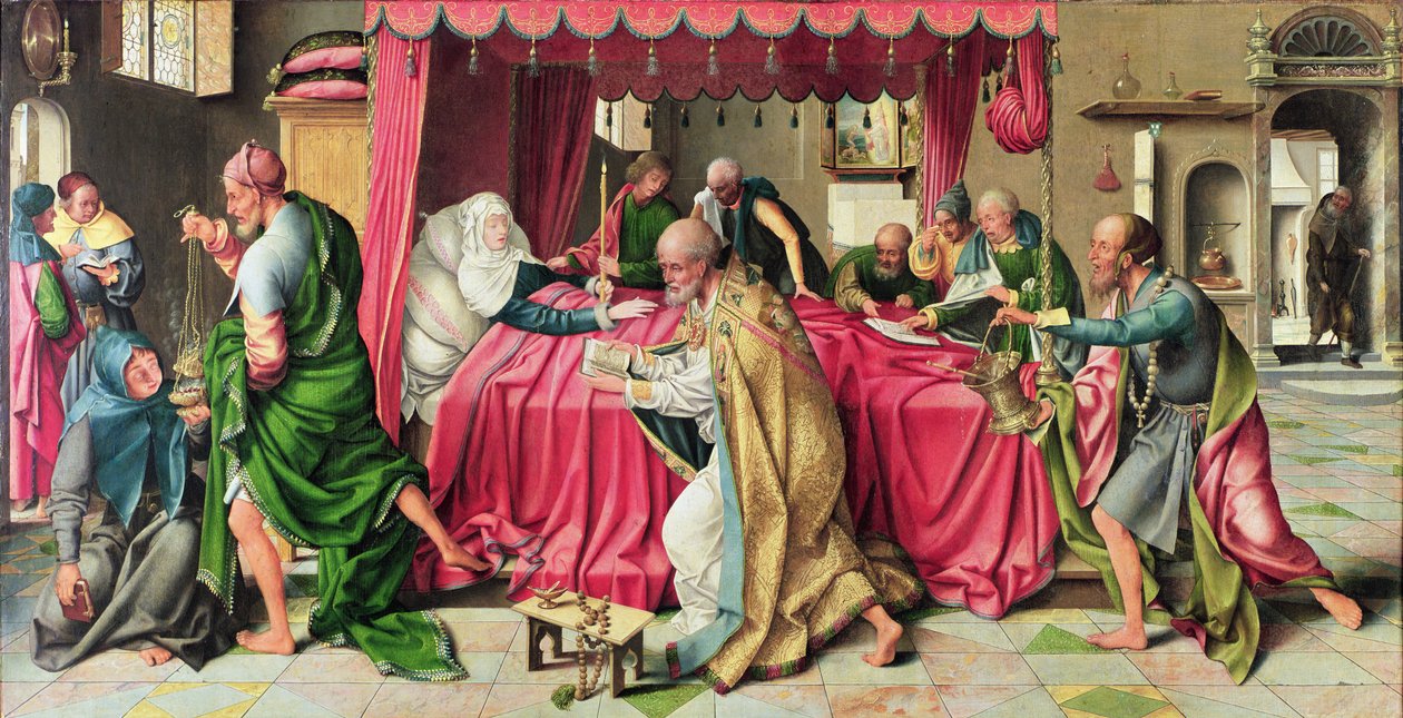 Triptykon med Jomfruens Død, 1515 af Joos van Cleve