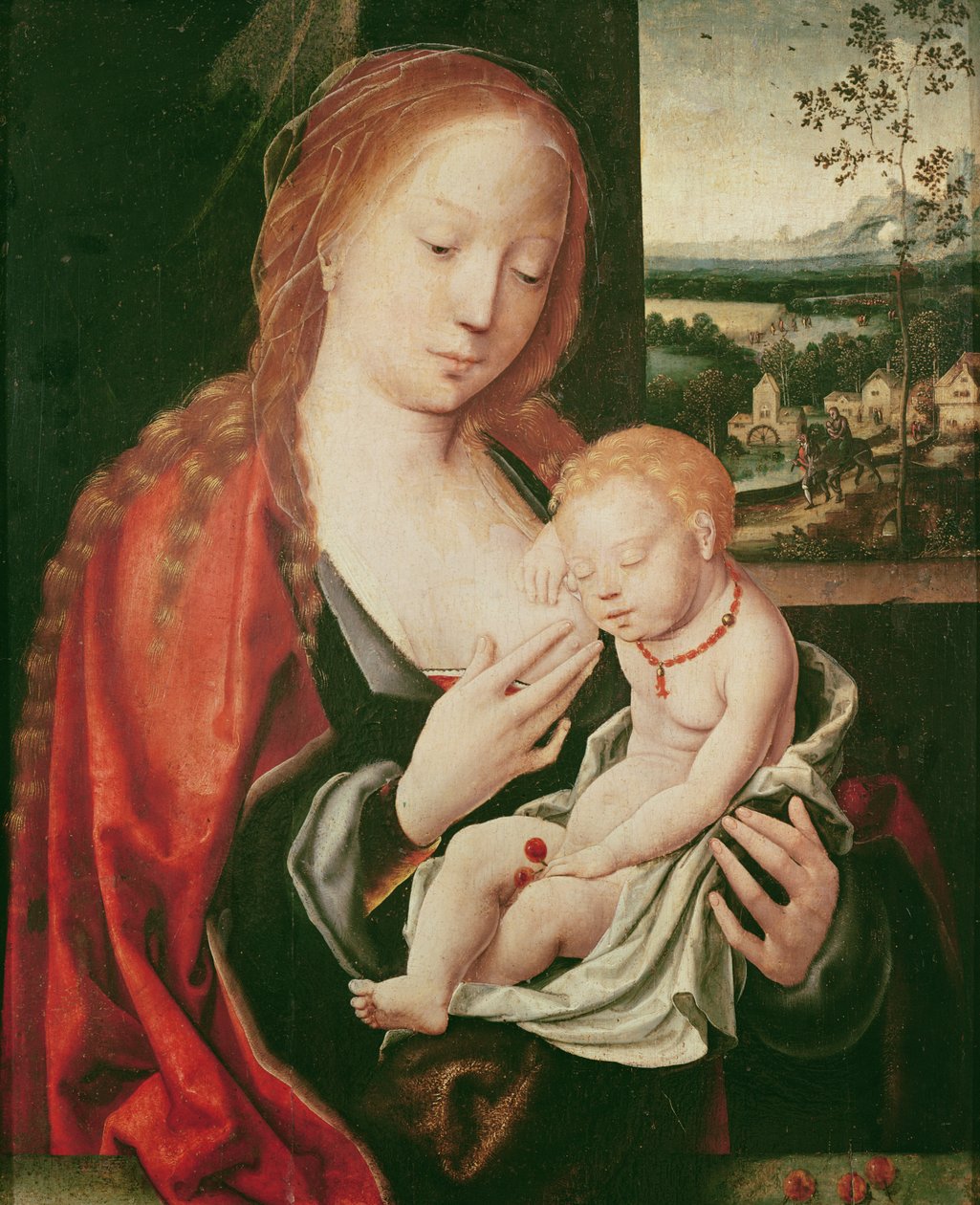 Jomfru og sovende barn af Joos van Cleve