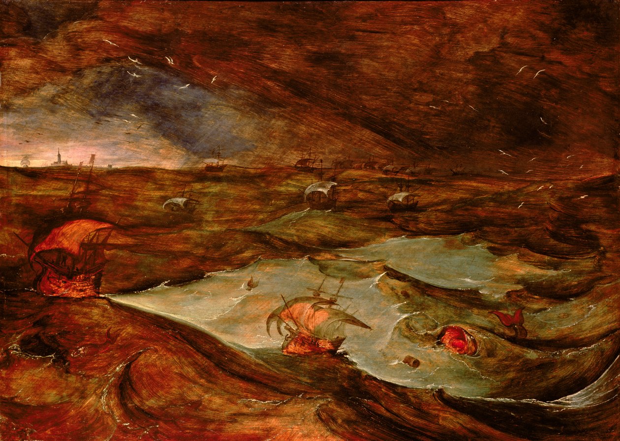 Storm på havet, 1610 af Joos or Josse de Momper