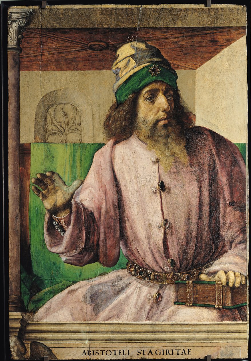Portræt af Aristoteles (384-322 f.Kr.), ca. 1475 af Joos van Gent