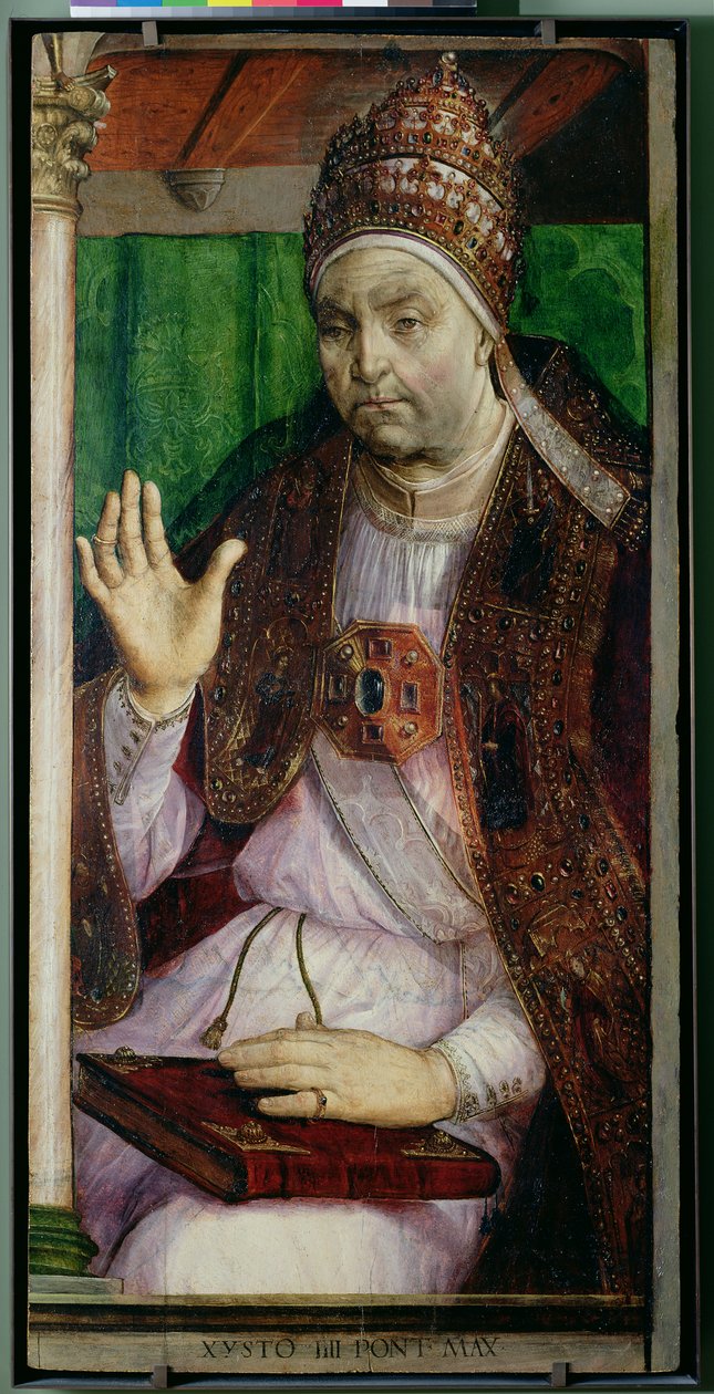 Portræt af Sixtus IV (1414-84) c.1475 af Joos van Gent