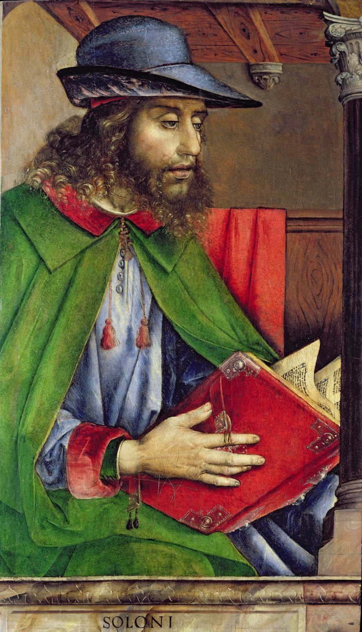Portræt af Solon (640-558 f.Kr.) c.1475 af Joos van Gent