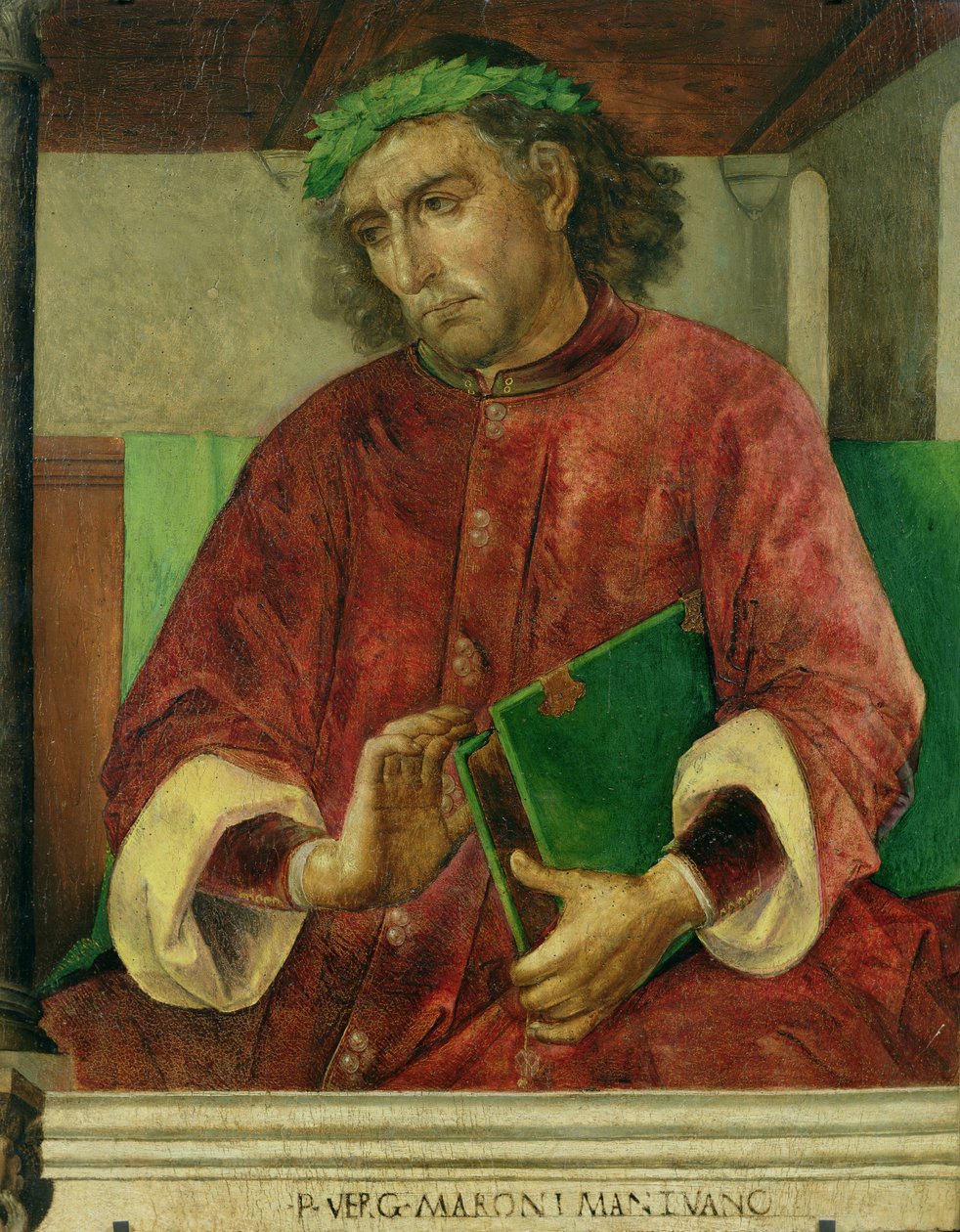 Portræt af Virgil (70-19 f.Kr.), ca. 1475 af Joos van Gent