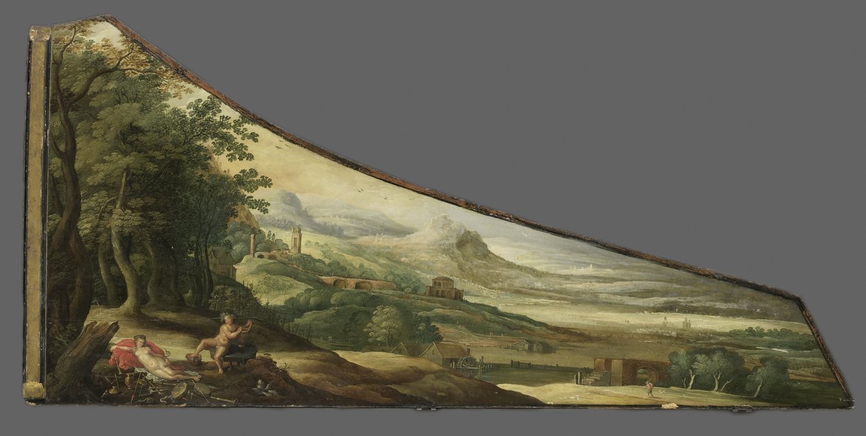 Maleri på cembalolåg med Bacchus og Cybele Maleri på et cembalo-låg med Euridices død af Joos de Momper (II) (manner of)