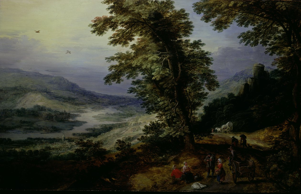 Bjergvej med rejsende af Joos de Momper II
