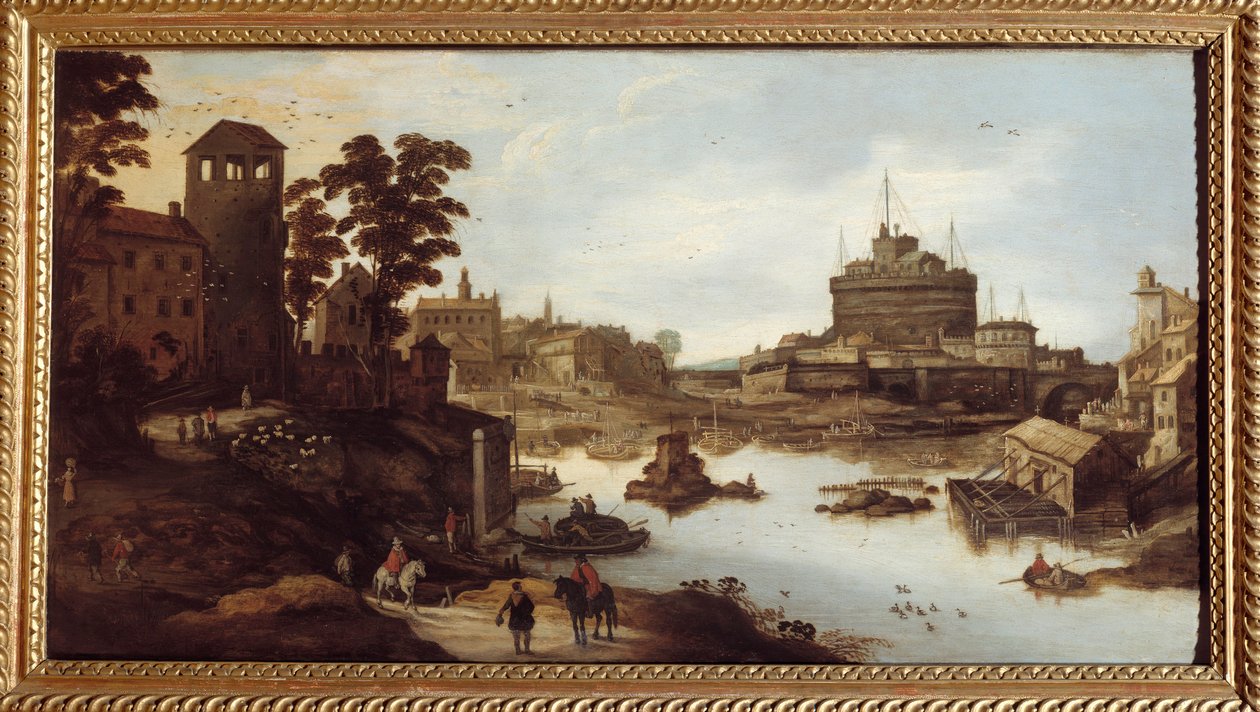 Udsigt over Tiberen (Tevere) og Castel Sant