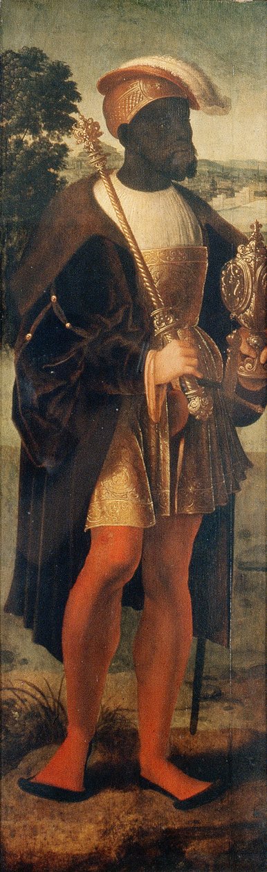 Balthazar, den mauriske konge, ca. 1525 (olie på panel) af Joos van (attr. to) Cleve