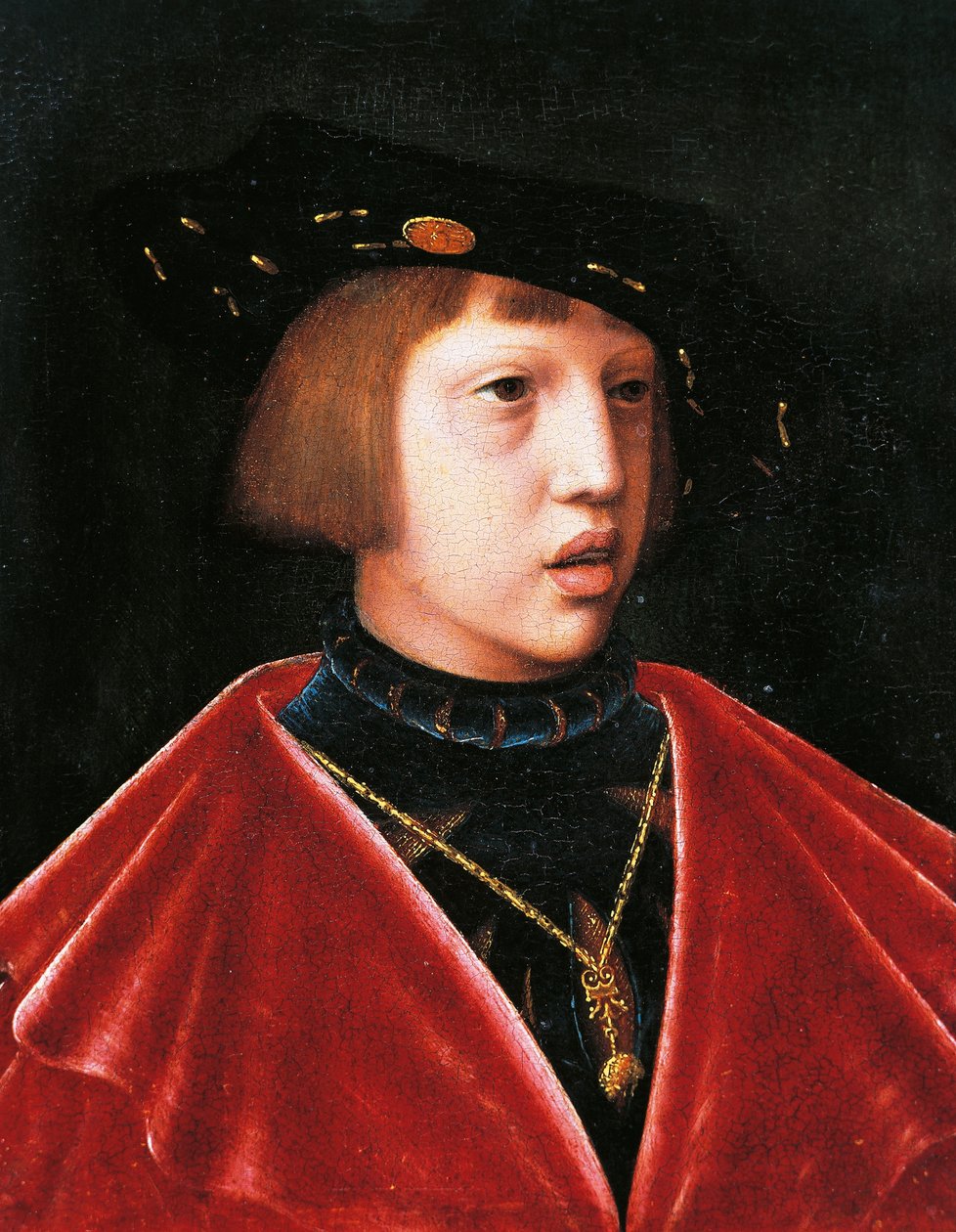 Portræt af Karl V som barn (Gent af Joos van (attr. to) Cleve