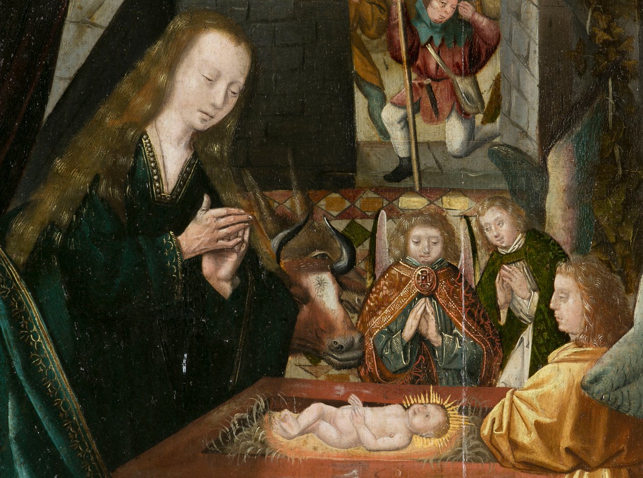 Triptykon fra Betlehem, omkring 1540 (maleri på træ) af Joos van (attr. to) Cleve