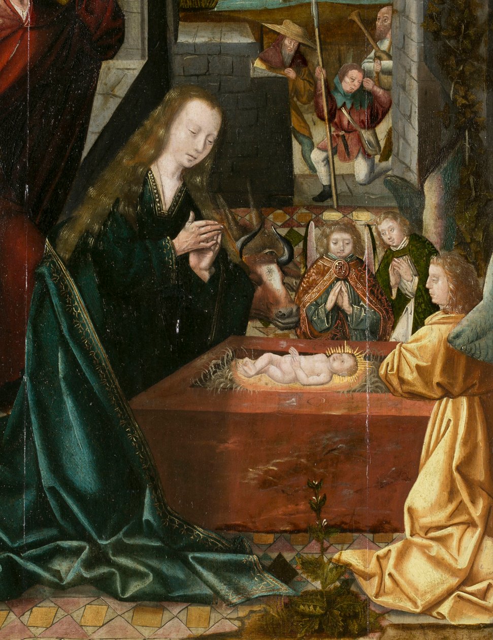 Triptykon fra Betlehem, omkring 1540 (maleri på træ) af Joos van (attr. to) Cleve