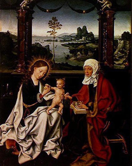 Madonna og barn og Sankt Anne af Joos van Cleve
