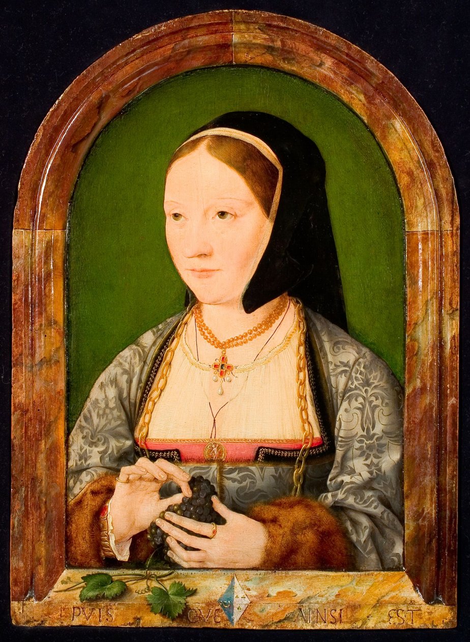 Portræt af Agniete van den Rijne af Joos van Cleve