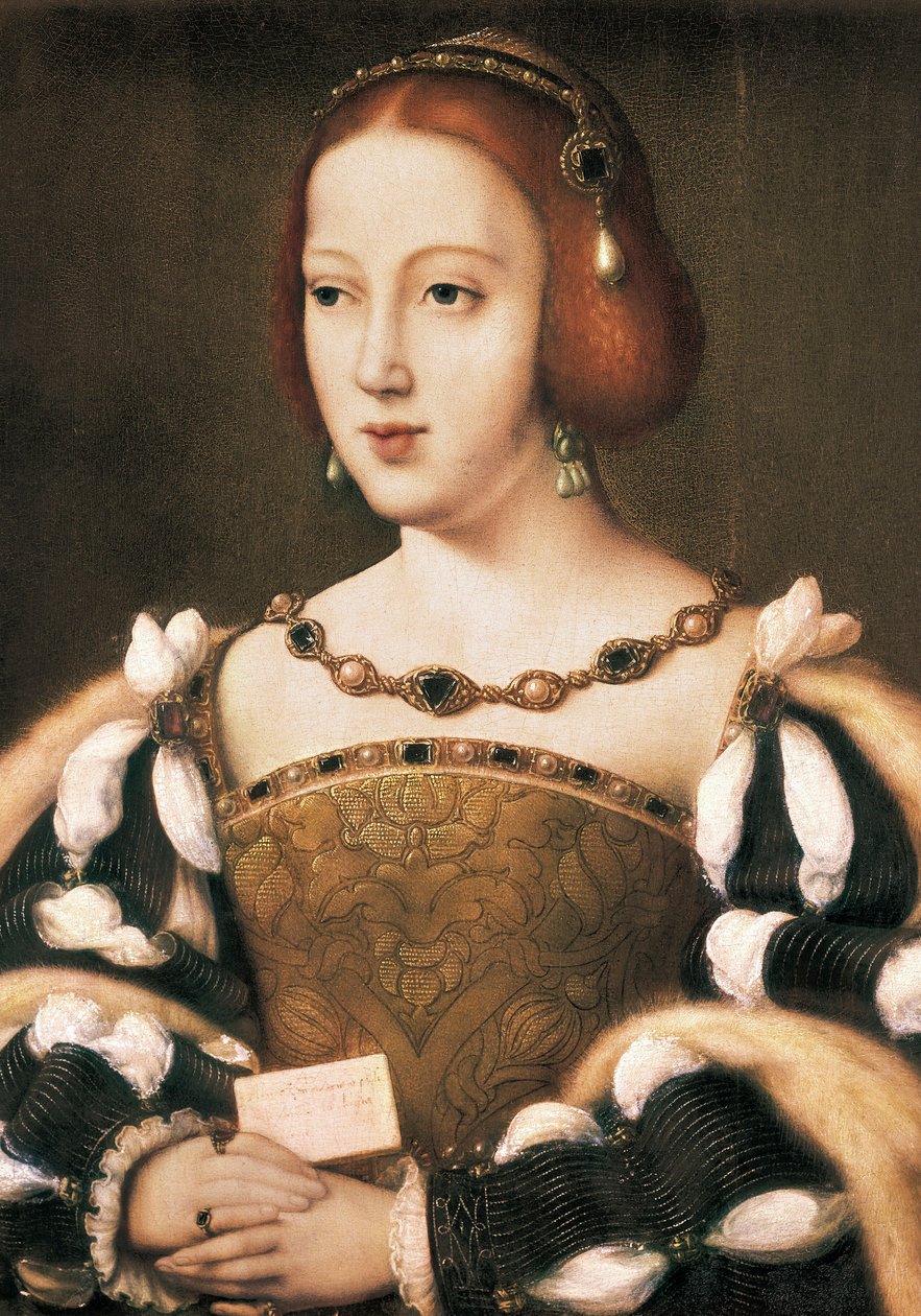 Portræt af Eleanor af Østrig (olie på træ) af Joos van Cleve