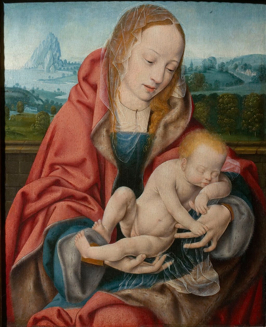 Jomfruen med det sovende barn, ca 1510-1520. af Joos van Cleve