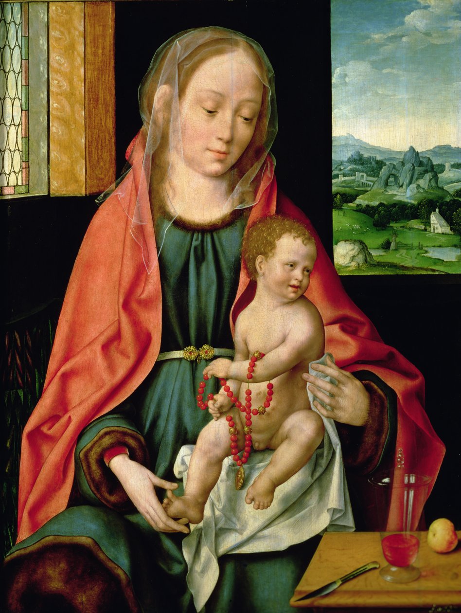 Jomfru og barn, 1530 (panel) af Joos van Cleve