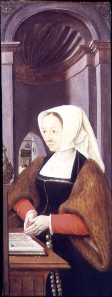 Kone til en donor (fløj af en triptykon) af Joos van Cleve