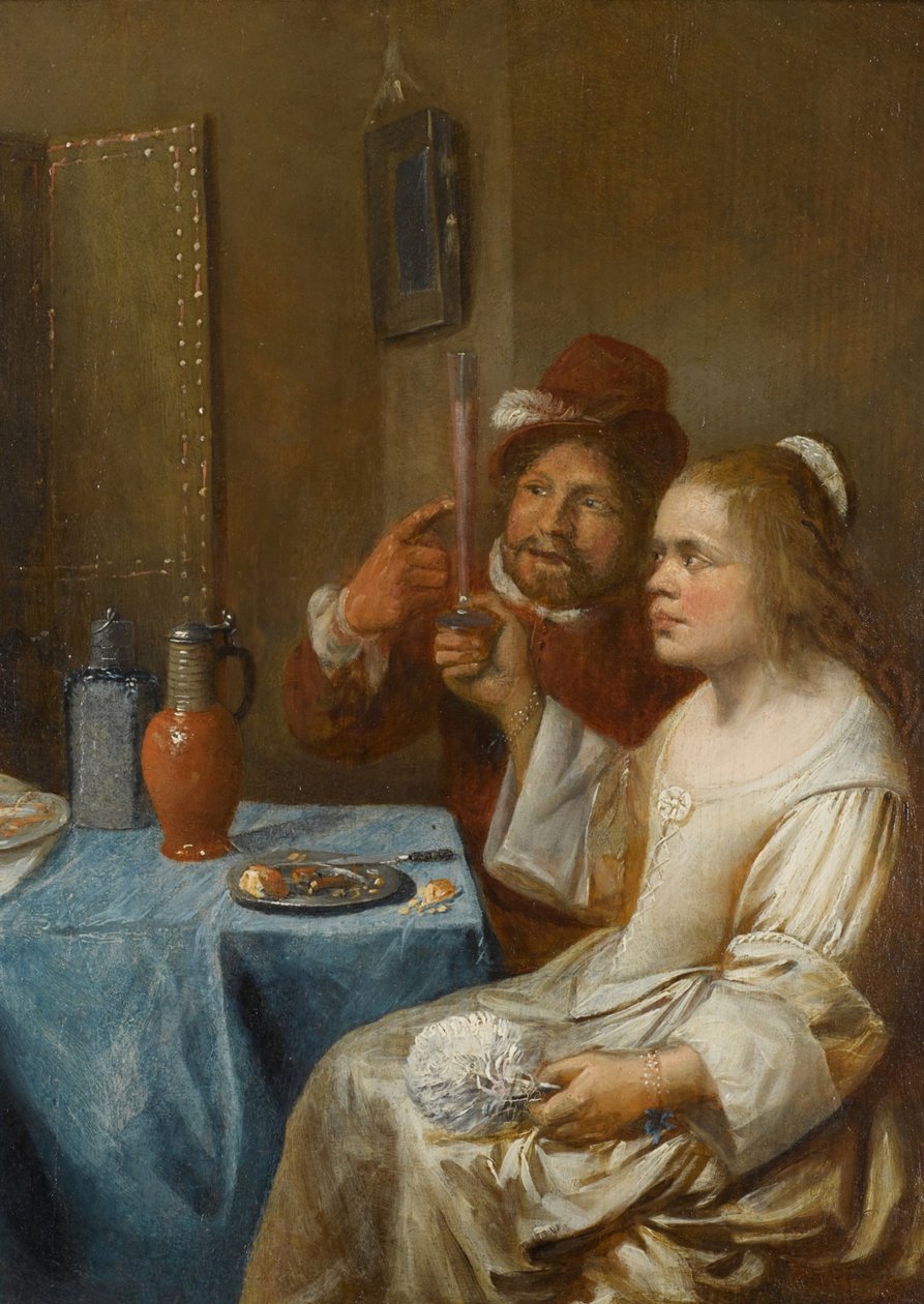 Et par, der drikker vin af Joos van Craesbeeck