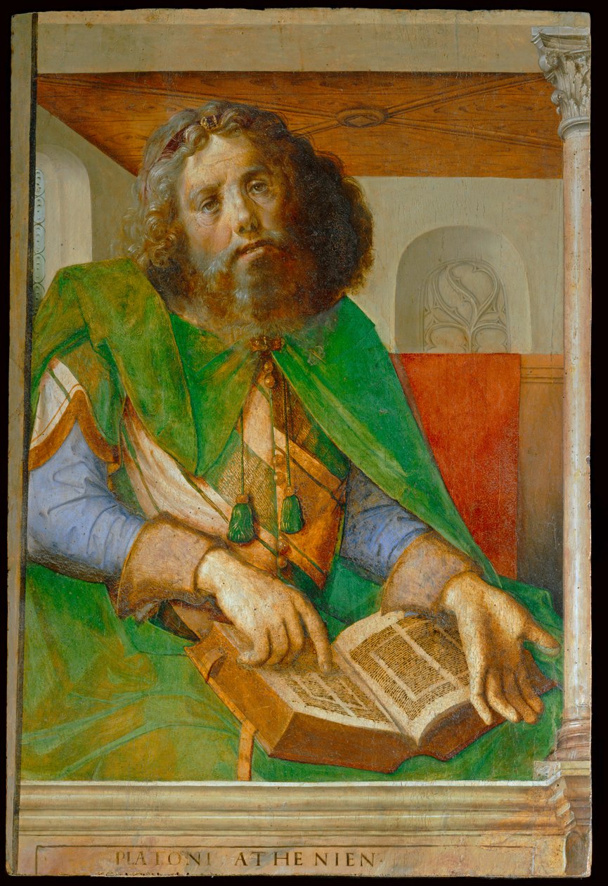 Platon, græsk filosof ... af Joos van Gent (fl.1460-75)