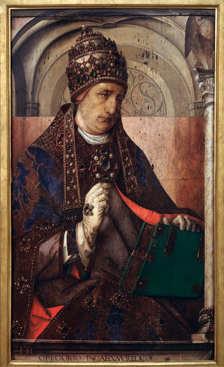 Portræt af pave Gregor I, ca. 1435-75 af Joos van Gent
