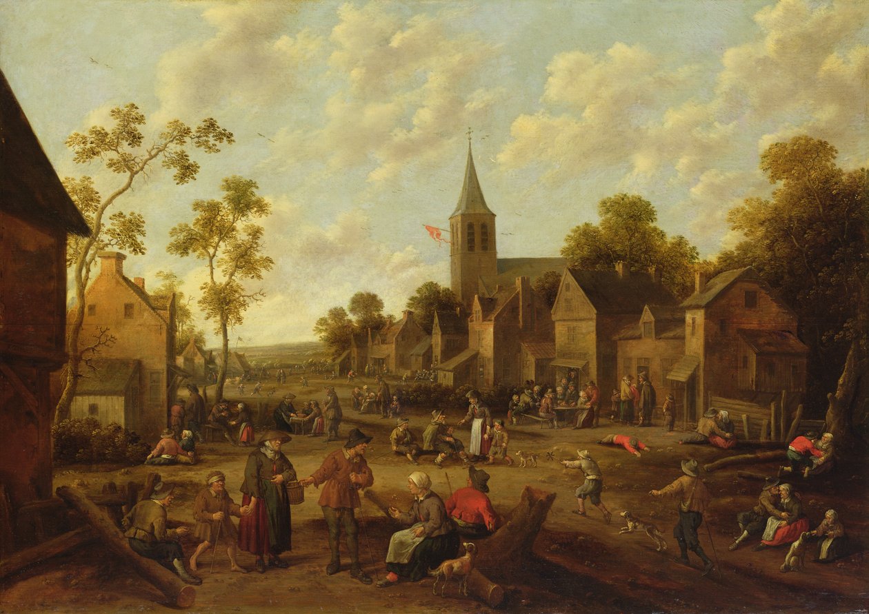 Kermesse, 1658 (olie på egetræspanel) af Joost Cornelisz. Droochsloot