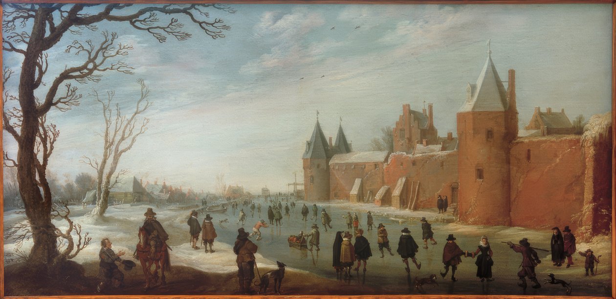 Skatere i voldgraven af Joost Cornelisz. Droochsloot